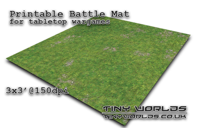 Printable tabletop gaming battle mat - Highlands 011c 3x3'