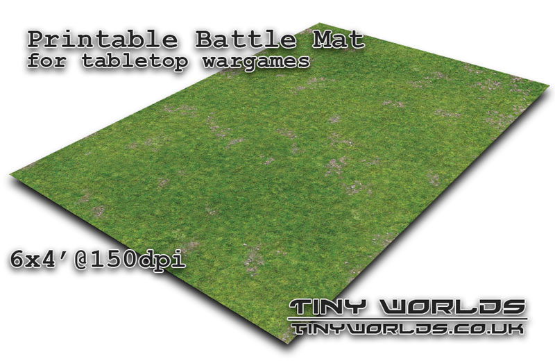 Printable tabletop gaming battle mat - Highlands 011 6x4'