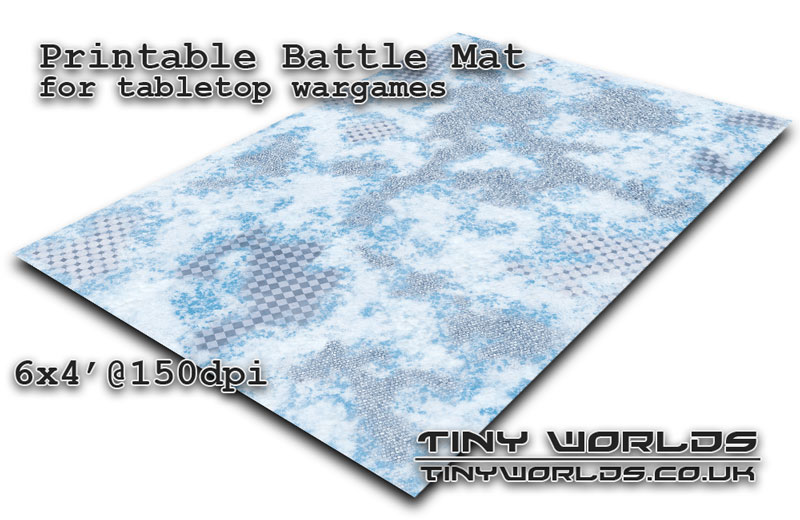 Printable tabletop gaming battle mat - Frozen City 032 6x4'
