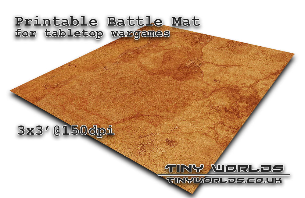 Printable tabletop gaming battle mat - Mars Red Planet 061c 3x3'