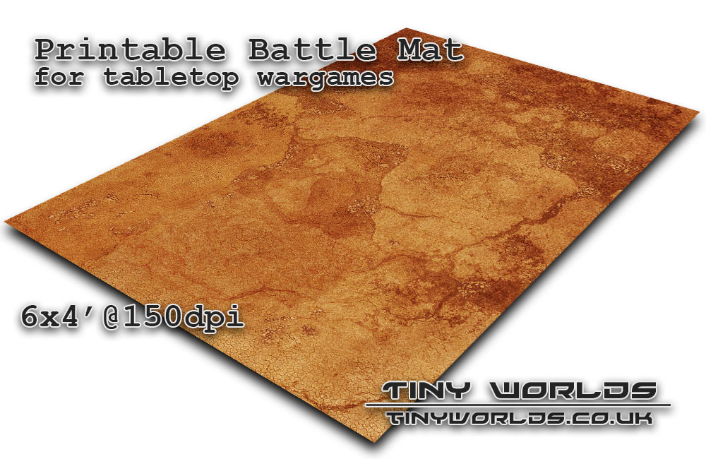 Printable tabletop gaming battle mat - Mars Red Planet 061 6x4'