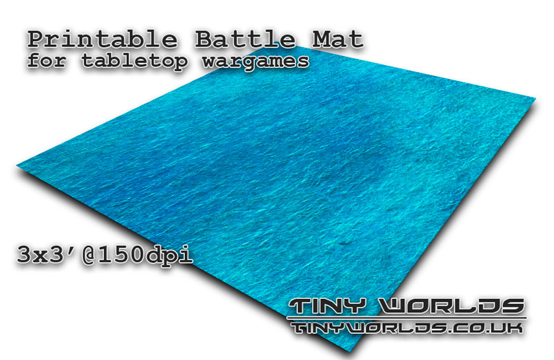 Printable tabletop gaming battle mat - Ocean 071 3x3'