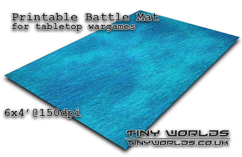 Printable tabletop gaming battle mat - Ocean 071 6x4'