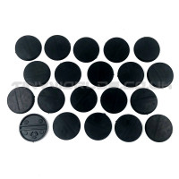 28.5mm Round Black Plastic Bases