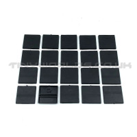 30mm Square Black Plastic Bases