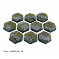 35mm x 30mm Hex Rock Resin Bases