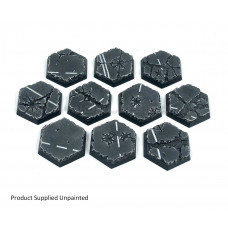 35mm x 30mm Hex Urban Rubble Resin Bases