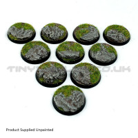 28.5mm Round Rock / Slate Scenic Resin Bases