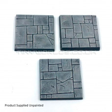 50mm Square Paved Stone / Dungeon Quest Resin Bases x 3