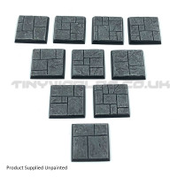 30mm Paved Stone / Dungeon Quest Resin Bases x 10