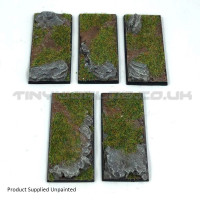 30 x 60mm Square Rock Cavalry Scenic Wargaming Resin Bases x 5