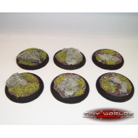 40mm Round Lipped Rock / Slate Resin Bases