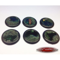 40mm Round Lipped Swamp Water Effects Resin Bases