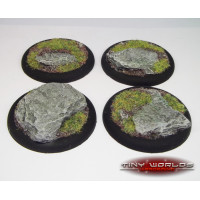 50mm Round Lipped Rock / Slate Resin Bases