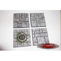 40mm Paved Stone / Dungeon Quest Resin Bases x 4