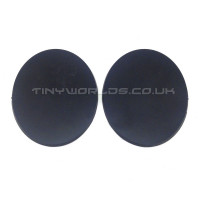 120mm Oval Black Plastic Bases