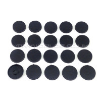 20mm Round Black Plastic Bases