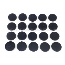 20mm Round Black Plastic Slotta Bases