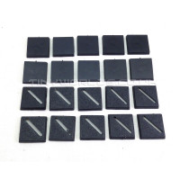 20mm Square Black Plastic Bases
