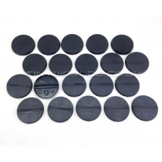 32mm Round Black Plastic Bases