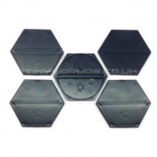 50mm Hexagonal Black Plastic Bases
