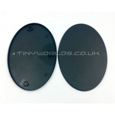 105mm Oval Black Plastic Bases