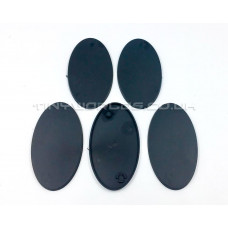 75mm Oval Black Plastic Bases