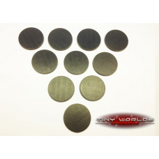 40mm Round Black Plastic Bases