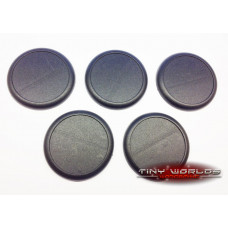 50mm Round Lipped Black Plastic Bases