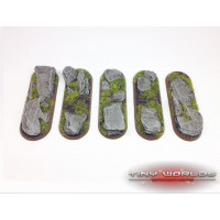 70mm x 25mm Rock / Slate Scenic Resin Bike Bases