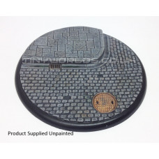 120mm Round Lipped Cobblestone Resin Base