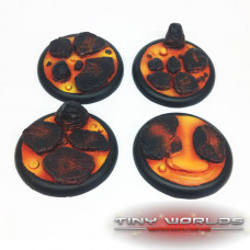 50mm Round Lipped Lava Flow Resin Bases