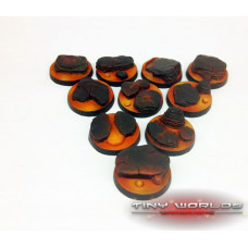 25mm Round Lava Flow Scenic Resin Bases