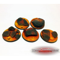 40mm Round Lava Flow Scenic Resin Bases