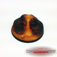60mm Round Lava Flow Scenic Resin Base A