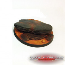 60mm Round Lava Flow Scenic Resin Base B