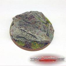 60mm Round Rock / Slate Scenic Resin Base A