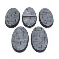 60mm x 35mm Small Oval Paved Dungeon Resin Bases