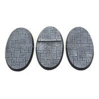 75mm x 42mm Small Oval Paved Dungeon Resin Bases