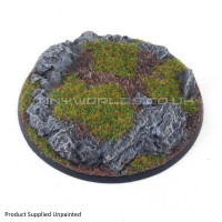 100mm Round Rock / Slate Scenic Resin Base