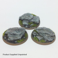 50mm Round Rock / Slate Scenic Resin Bases