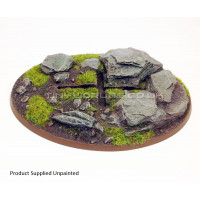 120mm x 90mm Large Oval Rock/Slate Resin Base - Flyer