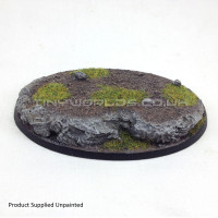105mm x 70mm Medium Oval Rock / Slate Resin Base - A