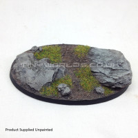 105mm x 70mm Medium Oval Rock / Slate Resin Base - B