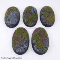 60mm x 35mm Small Oval Rock / Slate Resin Cavalry Bases 