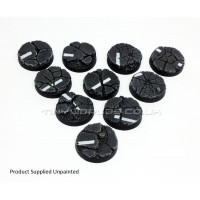 25mm Round Urban Rubble Resin Bases