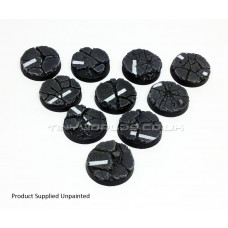 25mm Round Urban Rubble Resin Bases