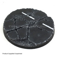 90mm Round Urban Rubble Resin Base