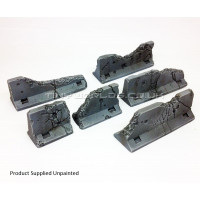 Concrete Jersey Barriers - Set of 6 - Ruined