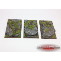 75mm x 50mm Rocky Slate Monstrous Cavalry Resin Bases